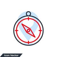 kompas pictogram logo vectorillustratie. navigatiesymboolsjabloon voor grafische en webdesigncollectie vector