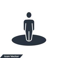 je bent hier pictogram logo vectorillustratie. bestemmingssymboolsjabloon voor grafische en webdesigncollectie vector