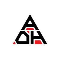 aoh driehoek letter logo ontwerp met driehoekige vorm. aoh driehoek logo ontwerp monogram. aoh driehoek vector logo sjabloon met rode kleur. aoh driehoekig logo eenvoudig, elegant en luxueus logo.