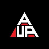 aua driehoek brief logo ontwerp met driehoekige vorm. aua driehoek logo ontwerp monogram. aua driehoek vector logo sjabloon met rode kleur. aua driehoekig logo eenvoudig, elegant en luxueus logo.