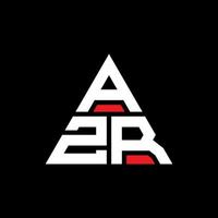 azr driehoek brief logo ontwerp met driehoekige vorm. azr driehoek logo ontwerp monogram. azr driehoek vector logo sjabloon met rode kleur. azr driehoekig logo eenvoudig, elegant en luxueus logo.