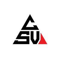 csv driehoek brief logo ontwerp met driehoekige vorm. csv driehoek logo ontwerp monogram. csv driehoek vector logo sjabloon met rode kleur. csv driehoekig logo eenvoudig, elegant en luxueus logo.