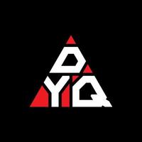 dyq driehoek brief logo ontwerp met driehoekige vorm. dyq driehoek logo ontwerp monogram. dyq driehoek vector logo sjabloon met rode kleur. dyq driehoekig logo eenvoudig, elegant en luxueus logo.
