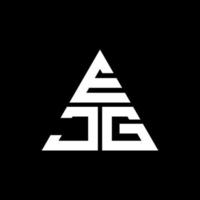 ejg driehoek brief logo ontwerp met driehoekige vorm. ejg driehoek logo ontwerp monogram. ejg driehoek vector logo sjabloon met rode kleur. ejg driehoekig logo eenvoudig, elegant en luxueus logo.
