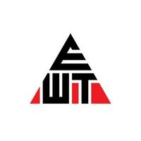 ewt driehoek brief logo ontwerp met driehoekige vorm. ewt driehoek logo ontwerp monogram. ewt driehoek vector logo sjabloon met rode kleur. ewt driehoekig logo eenvoudig, elegant en luxueus logo.