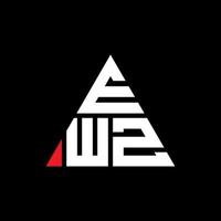 ewz driehoek brief logo ontwerp met driehoekige vorm. ewz driehoek logo ontwerp monogram. ewz driehoek vector logo sjabloon met rode kleur. ewz driehoekig logo eenvoudig, elegant en luxueus logo.
