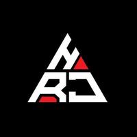 hrj driehoek brief logo ontwerp met driehoekige vorm. hrj driehoek logo ontwerp monogram. hrj driehoek vector logo sjabloon met rode kleur. hrj driehoekig logo eenvoudig, elegant en luxueus logo.
