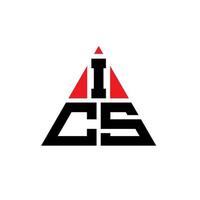 ics driehoek brief logo ontwerp met driehoekige vorm. ics driehoek logo ontwerp monogram. ics driehoek vector logo sjabloon met rode kleur. ics driehoekig logo eenvoudig, elegant en luxueus logo.