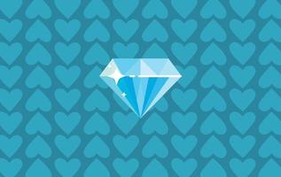 platte syle diamant en kristal rijkdom platte vectorillustratie. vector