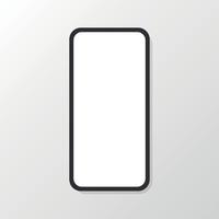 smartphone mockup concept en apparaat eenvoudig model weergave platte vectorillustratie. vector