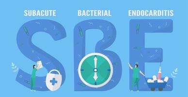 subacute bacteriële endocarditis ontwerp vector