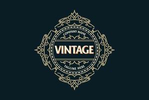 circulaire elegante vintage badge label logo ontwerp inspiratie vector