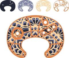 gamecontroller mandala laser gesneden bestand vector