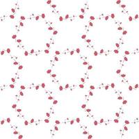 naadloos patroon met heldere roze bloemen op witte achtergrond. vector afbeelding.