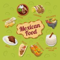 Mexicaans eten poster vector