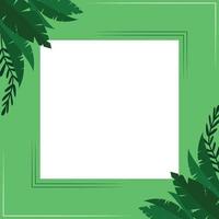 groene bladeren frame vector