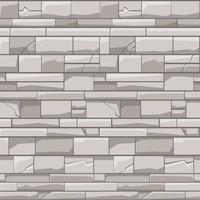 naadloze patroon bakstenen stenen muur, grijze textuur voor behang voor ui-spel. vector