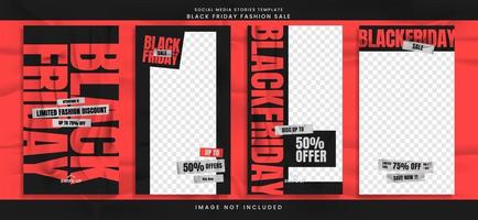 black friday sale social media-sjabloon voor modeverkoop, t-shirt, enz vector