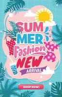 zomer mode sjabloon posterontwerp vector