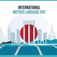 social media post van internationale moedertaaldag vector