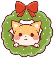 kerst cartoon illustratie schattig kawaii karakter anime vector