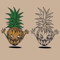 ananas vectorillustratie gemaakt voor branding gebruik enzovoort vector