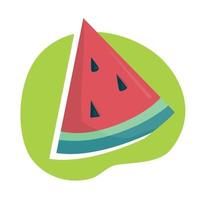 zomerfruit en bessen. watermeloen. vector afbeelding.