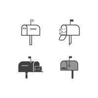 brievenbus pictogram vector illustratie ontwerpsjabloon