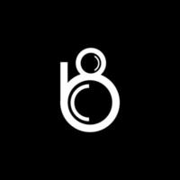 woord 8 logo vector illustratie geïsoleerde achtergrond