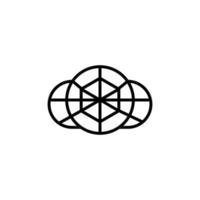 diamant logo lijn vector