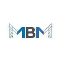 brief mbm logo vector illustratie geïsoleerde background