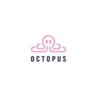 octopus logo ontwerp vector illustratie geïsoleerde background