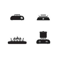 gasfornuis pictogram vector illustratie ontwerpsjabloon