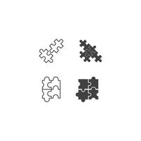 puzzel pictogram vector illustratie ontwerpsjabloon