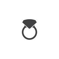 diamanten ring pictogram vector illustratie ontwerpsjabloon