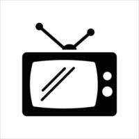 televisie pictogram vector ontwerpsjabloon eenvoudig en schoon