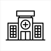 ziekenhuis gebouw pictogram vector ontwerpsjabloon