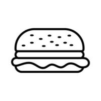 hamburger - voedsel pictogram vector ontwerpsjabloon eenvoudig en schoon