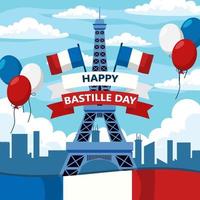 bastille dag concept vector