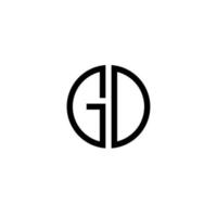 initialen gd logo ontwerpen vector