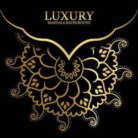 luxe mandala achtergrond met gouden arabesque patroon vector