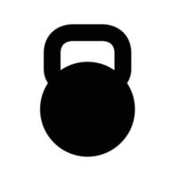 zwarte kettlebell silhouet, geïsoleerd op een witte achtergrond. vectorillustratie. vector