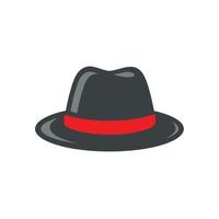 zwarte fedora hoed illustratie vector