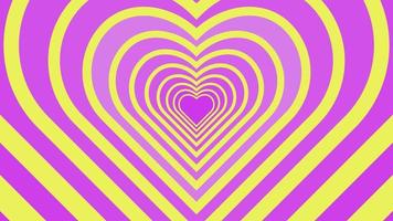 zoom hart regenboog retro behang in de stemming van de psychedelische jaren 70 vector
