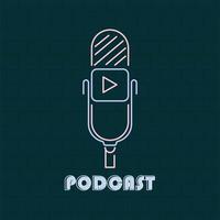 logo podcast microfoon afbeelding ontwerp inspiratie vector