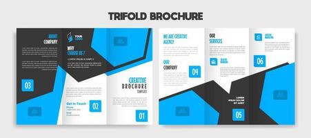 creatieve bewerkbare driebladige brochure sjabloonontwerp vector