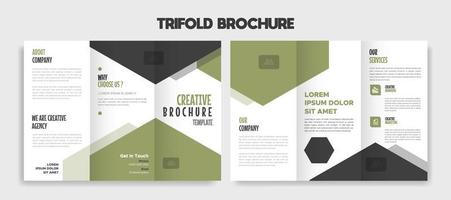 creatieve bewerkbare driebladige brochure sjabloonontwerp vector