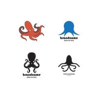 octopus logo vector illustratie ontwerpsjabloon