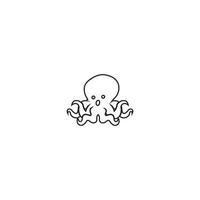 octopus logo vector illustratie ontwerpsjabloon