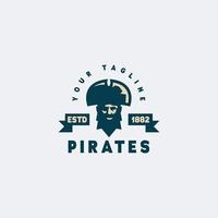 piraten embleem logo vector